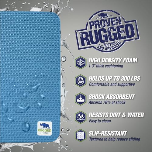 RUGGED RHINO Extra Thick Foam Kneeling Pad for Gardening, Bright Blue - color: Bright Blue