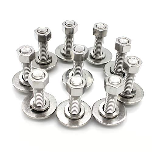 Fullerkreg 5/16-18x1-1/2 Stainless Steel Hex Head Screws Bolts Kit - size: (10 Sets) 5/16x1-1/2"