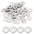 PATIKIL #10 304 Stainless Steel Flat Washers, 50 Pcs Round Metal Washer Small Spacer for Screws Bolts Nuts Assortment (2/9" ID x 1/2" OD) - size: #10 (2/9" ID x 1/2" OD)