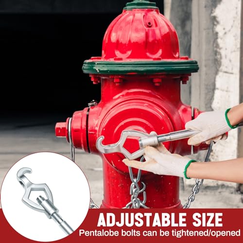 Tandefio 1 Pcs Fire Hydrant Wrench, 1-1/2" to 3", Silver - color: Silver, size: 1-1/2" to 3"