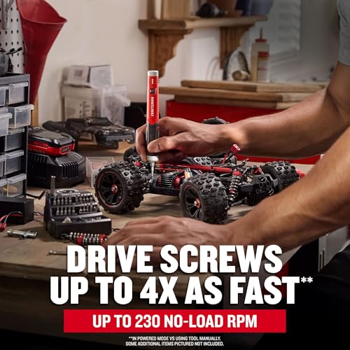 CRAFTSMAN Electric Screwdriver Cordless 25 Piece Kit, 4V Precision Screwdriver Set Rechargeable Power, USB Compatible, Includes Bit Set Storage, Charging Base, LED Light (CMHT66720)