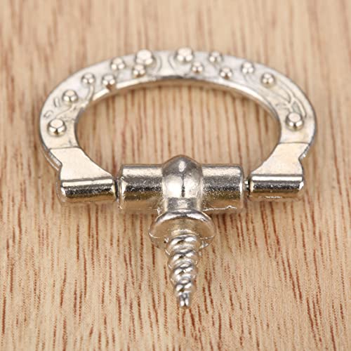 dophee 10Pcs Mini Cabinet Pulls, Self-Tapping Screws Knobs, Silver - color: Silver