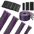 Tatuo 65.6 ft Braided Cable Sleeve Expandable Wire Sheathing (Purple) - color: Purple, size: 65.6 ft