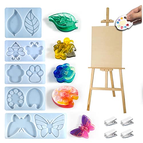 Sketching Board Clip Resin Mold Paint Pallet Silicone Mold Crystal Epoxy Mold for Painting Tray Palette Mold