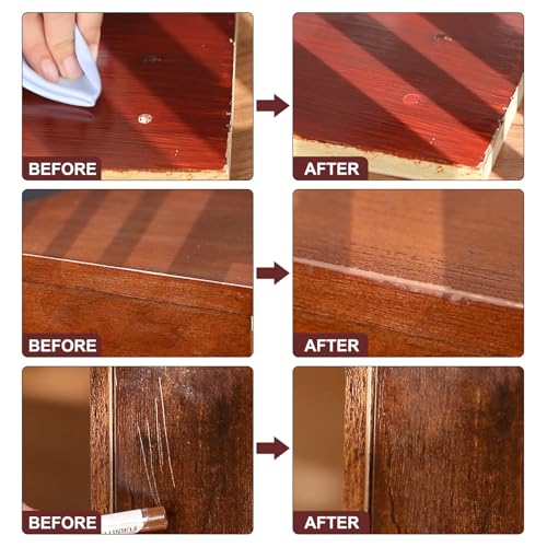 SEISSO Furniture Repair Crayon, 6 Pcs - Wood Filler Sticks, Scratch Repair Wax, Furniture Marking Repair - Scratch, Cracks, Hole, Table, Wood Floor, Guitar, Covering, Instrument Fill Sticks-White - color: White 6pcs