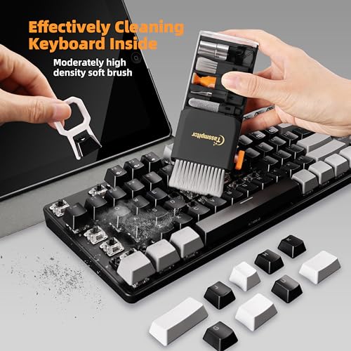 Keyboard Cleaning Kit, All-in-One Laptop & Computer Screen Cleaner, Black - color: Black