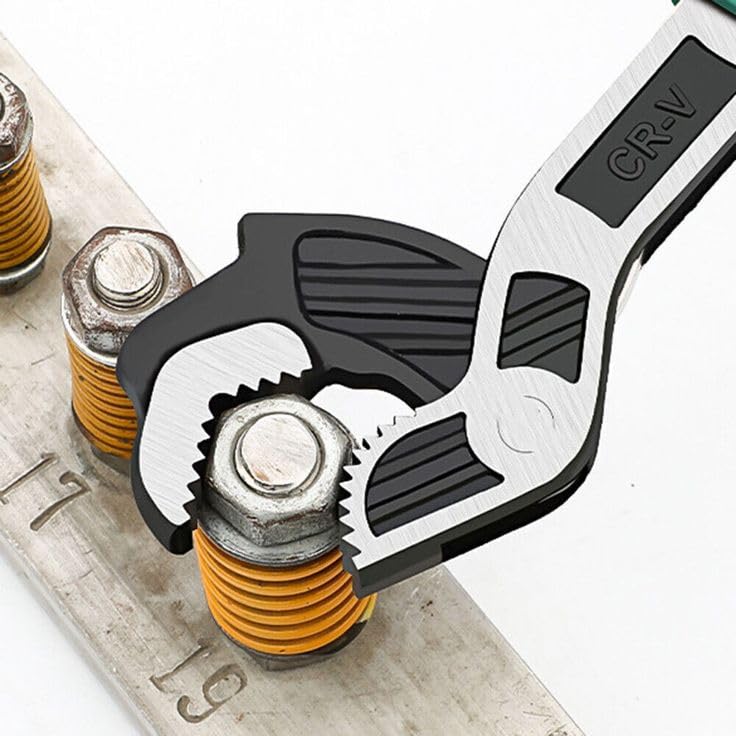 BUYOHLIC 6,8,10 & 12 Inches Self Adjusting Locking Wrench Multifunctional Universal Adjustable Pipe Wrench Plumbers Wrench (6'',8'' & 10'' Inches) - size: 6'',8'' & 10'' Inches