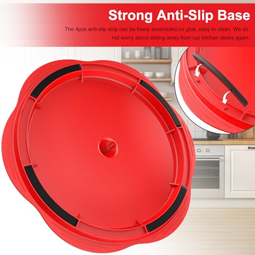 Chicken Shredder Tool Twist Large Meat Shredder with Brush&Fork, Red - color: Red