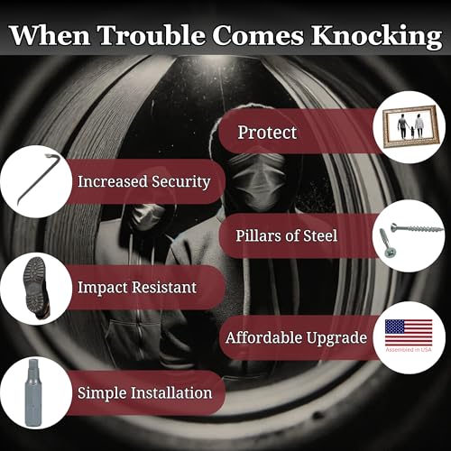 Reinforced Door Screw Kit for Strike Plates, Deadbolt Plates, and Hinges. 3-inch Screws and Screwdriver Bit, Makes Doors Kick Resistant, Home Security Upgrade