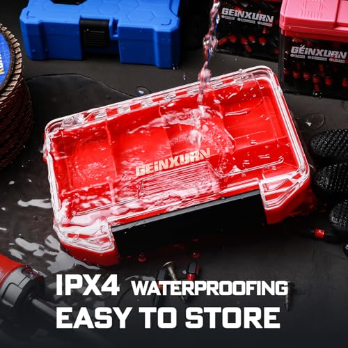 Geinxurn IPX4 Waterproof Small Storage Parts Organizer, Small Parts Case with Removable Dividers, Screwdriver Bit Set Box(1 Boxes) - size: 1pcs Box