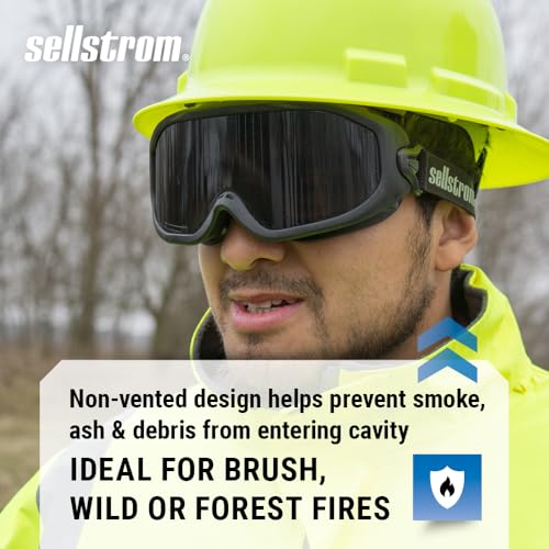 Sellstrom Odyssey II Wildland Anti-Fog Fire Safety Goggles, ANSI & NFPA 70E - style: Smoke Lens