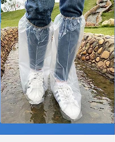 Fancystyle Disposable Plastic Boot and Shoe Covers 19 inch Tall Extra Large - color: Clear, size: 40 Pairs(80)