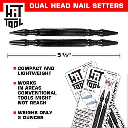 HIT Tool - Pro Finish Kit - Combination Nail Setters - Four Sizes