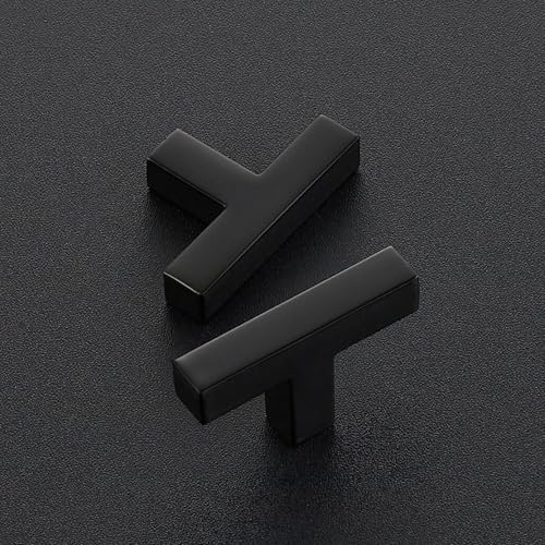 Ravinte Matte Black Cabinet Handles Solid Cabinet Pulls Single Hole, 5 Pack | Zinc Alloy, Slim Square Bar Grip, Smooth Drawer Pull Feel, Kitchen Cabinet Update, For Cupboards, Dressers, Drawers, Hardware - color: Black, size: Single Hole