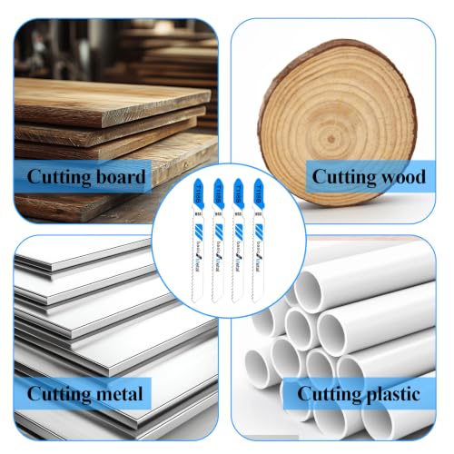 10 Pcs Jigsaw Blades for Metal 3 Inch T118B Jig Saw Blades Basic for Metal T Shank Jigsaw Replacement Blade - style: T118B