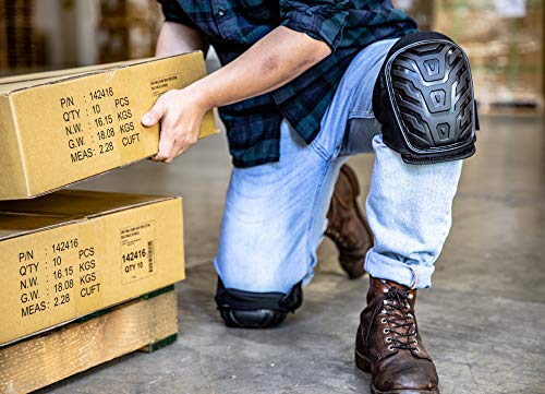 CE' CERDR Professional Knee Pads for Work - Heavy Duty Foam Padding Kneepads for Construction, Gardening, Flooring with Comfortable Gel Cushion to Save Your Knees (Knee High) - style: Knee High