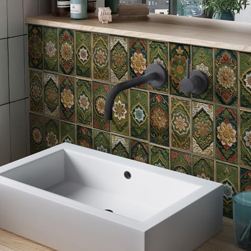 VICCI 16Pcs Peel & Stick Tile Decals 8" x 4" - color: Sjm-301, size: 8x4IN*16PCS