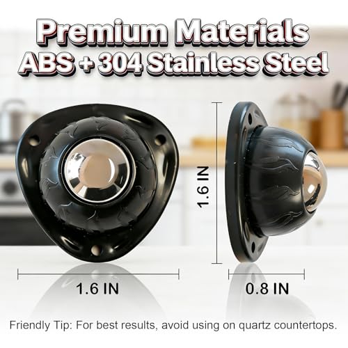 Heavy Duty Self Adhesive Furniture Casters 12 Pack Stick-On Swivel Wheels - color: Black-12
