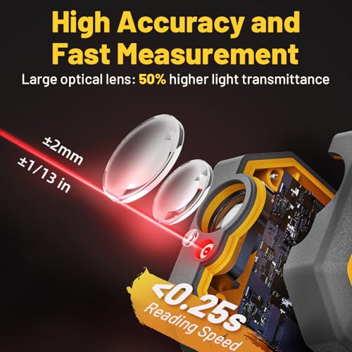 Laser Measure High-Accuracy Laser Measuring Tool Large Backlit LCD Display Laser Tape Measure Ft/in/Ft+in/M Electronic Tape Measure Distance/Area/Volume/Indirect Laser Range Finder