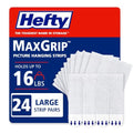 Hefty Picture Hanging Kit - 24 Large Pairs, Holds Up to 16 Lbs | Picture Hangers & Kit for Home Decor - Picture Hanging Hardware for Superior Adhesion on Frames, No Nails - size: L - 24 Pairs
