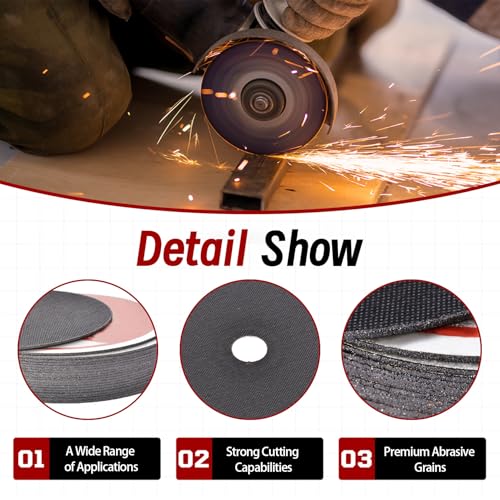 50 Pack 4-1/2"x.040 x7/8" Cut Off Wheel - Metal & Stainless Steel Thin Cutting Discs - size: 50pcs 4-1/2"*0.040"*7/8"