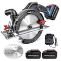 6.5" Cordless Circular Saw with 2x4.0Ah Batteries,Brushless Motor 7000 RPM