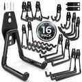 16 Pack Garage Hooks Heavy Duty Wall Mount Storage Hangers Holder Organizer, for Power Tool, Garden Yard Tools, Utility, Ladder, Hose