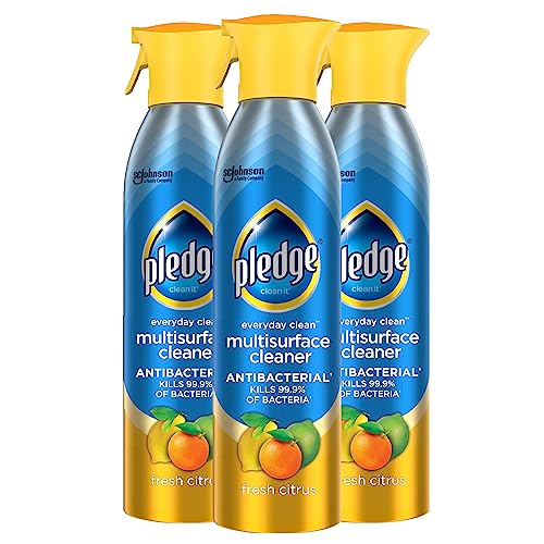 Pledge Antibacterial Multisurface Cleaner Spray, Fresh Citrus, 9.7 oz, 3 pk - size: 9.7 Fl Oz (Pack of 3)
