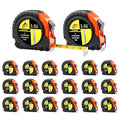 Tape Measure 20 Pcs 12 FT Retractable Self-Locking Fractions 1/8