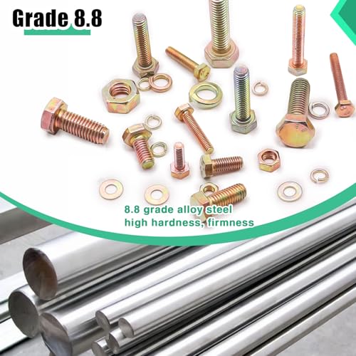 Twidec/966PCS Metric Bolt Assortment,Grade 8.8 Hex Head Bolts and Nuts Kit - color: Golden 966PCS M4 M5 M6 M8