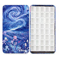 qianshan 40Pcs Empty Half Pans Watercolor Tin Palette with Magnetic Stripe - color: Starry Iris