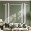 SMARTSTANDARD Pre Cut Wall Molding Kit for Accent, 3 Set Bilinear Frame - color: White: Style 2