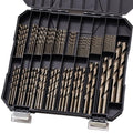 Cobalt Drill Bits Set for Hardened Metal and Stainless Steel, 122Pcs 1/16"-1/2" M35 HSS Twist Jobber Metal Drill Bits, with Index Storage Case - size: 1/16-1/2 in (122 pcs)