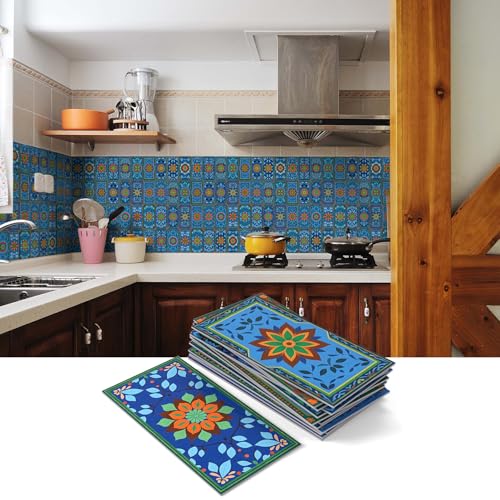 VICCI 16Pcs Tile Stickers 8" x 4" Peel & Stick Kitchen Backsplash - color: Sjm-304, size: 8x4IN*16PCS