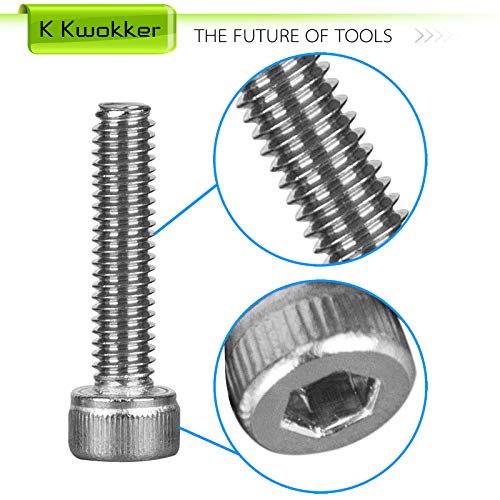 Metric Bolt Assortment M2 M3 M4 4MM to 30MM Hex Socket Head Cap Machine Screws 304 Stainless Steel Screws Nuts and Washers, Silver Bolts and Nuts Kit - size: B. M2 M3 M4