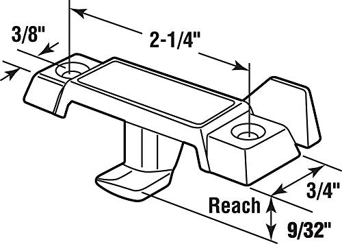 Prime-Line F 2756 Sash Lock, White, Single Pack - color: White