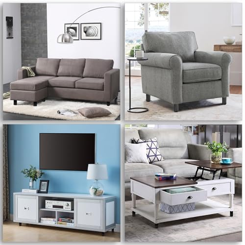 OwnMy 8PCS 6 Inch Stainless Steel Furniture Legs Adjustable Desk Sofa Legs - size: 6 Inch