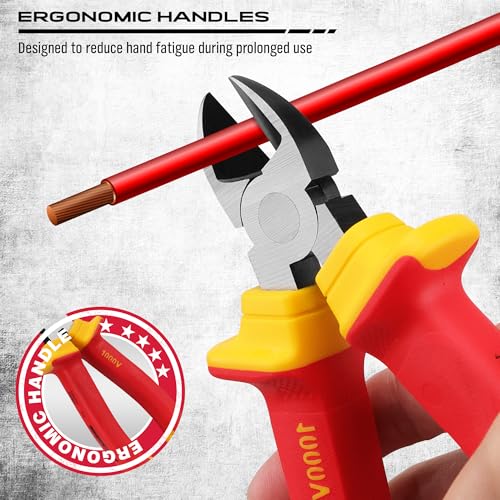 Insulated Screwdriver & Pliers Set: 14-Piece VDE Insulated Set 1000V Insulated Electrician Tool Set with Magnetic Phillips, Slotted Screwdrivers and Insulated Pliers - color: 14 Pcs Vde All-in-one + Pliers