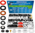 ZDBB 258 Pcs 2-in-1 Spigot Washer & Hose Gasket Kit for Assorted Outdoor Faucet Garden Hose Valve Stem Worn Out Plumber Outside Faucet Bib Shower Gasket Repair Set - size: 258 PCS