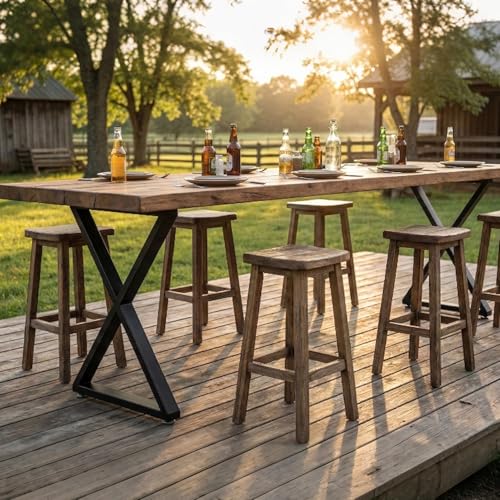 ALLCOS Metal Table Legs 28 inch Dining Table Legs Heavy Duty Desk Legs Metal Coffee Table Legs, Black, Set of 2 - size: 28 Inch