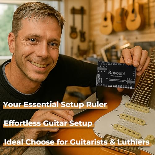 Kayoubi String Action Gauge, Height Ruler, Guitar Bass Luthier Setup Tool