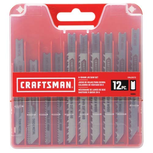 CRAFTSMAN Jigsaw Blades, U-Shank Set, 12-Piece (CMAJ2SET12) - style: U-Shank