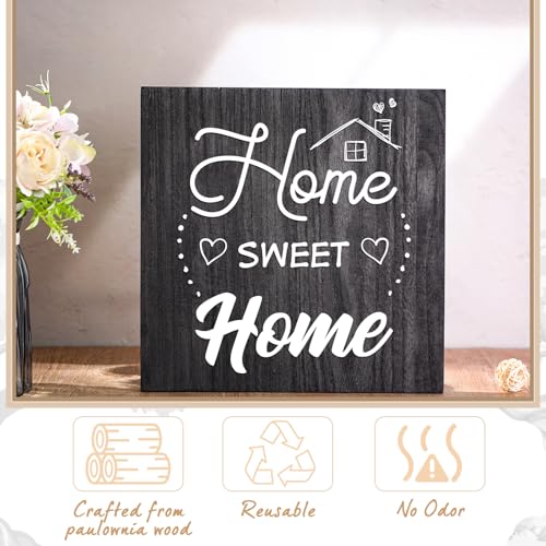 DoubleFill 4 Pcs Washed Blank Wooden Signs, 12 x 12 x 0.6 Inch Blank Signs for Crafts, Rustic Wood Canvas, Wooden Plaque, Wood Planks for Crafting Wall DIY Projects Gift Making (Black) - color: Black