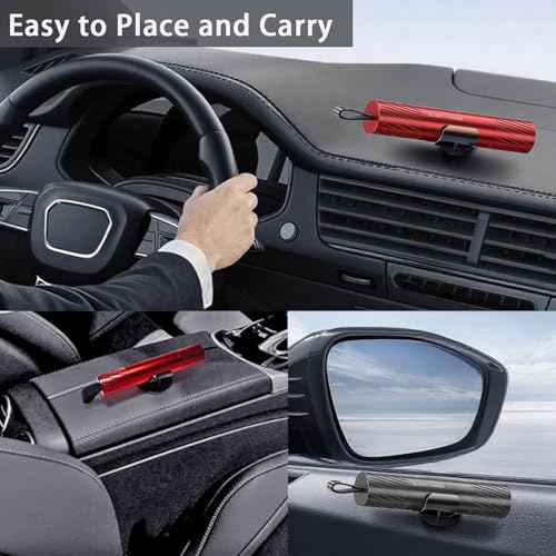 2 Pack Upgraded Safe Hammer,Underwater Glass Breaker,Emergency Window Breaker & Seatbelt Cutter,Car Window Breaker Tool,Glass Breaker and Seatbelt Cutter for Cars - color: Red+Black