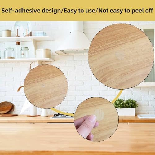 648 Pieces Screw Hole Covers Stickers Wood Stickers for Furniture PVC Adhesive Screw Cover Caps for Wall Cabinet Desk Self-Adhesive Screws Hole Sticker 21mm Dustproof Wood Textured Sticker (12 Colors)