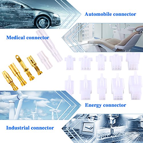 Glarks 700Pcs 2.8mm 2 3 4 6 9 Pin Plug Housing Pin Header Crimp Electrical Wire Terminals Connector and 30 Sets 4mm Car Motorcycle Bullet Terminal Assortment Kit for Motorcycle, Bike, Car, Boats