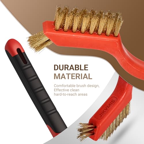 12 Pieces Brass Brush Set, Brass bristles - color: Brass
