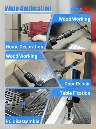 HIGHFIRE 48PCS Impact Screwdriver Bit and Drill Bit Set for Wood Metal Drilling & Screw Driving, Full Combo Kit Assorted in Index Carrying Case - size: 48pcs