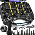mxuteuk 2000PCS Metric Screw Assortment Kit,M6 M5 M4 M3 M2 Machine Screws,12.9 Carbon Steel Black Zinc Plated Hex Socket Head Cap Bolts Nuts and Washers Kit for 3D Printing DIY - size: 2000PCS M2-M6