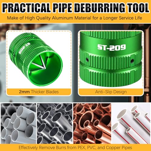 Dreyoo PEX Deburring with Depth Gauge for Copper Pipe